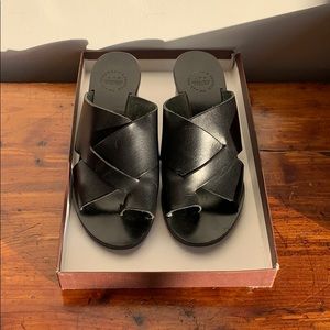 ATP Atelier black leather Felicia sandals size 36